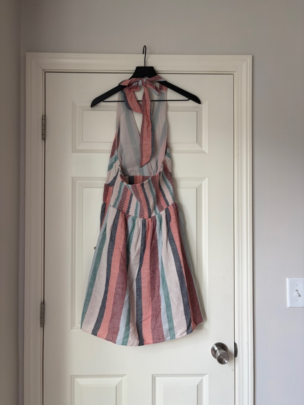 American Eagle Outfitters Multicolor Striped Halter Mini Dress - Picture 3 of 4